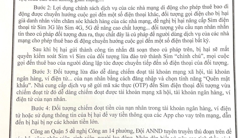 Cảnh Báo Lừa Đảo: Thủ đoạn lừa đảo chiếm đoạt Sim Điện Thoại